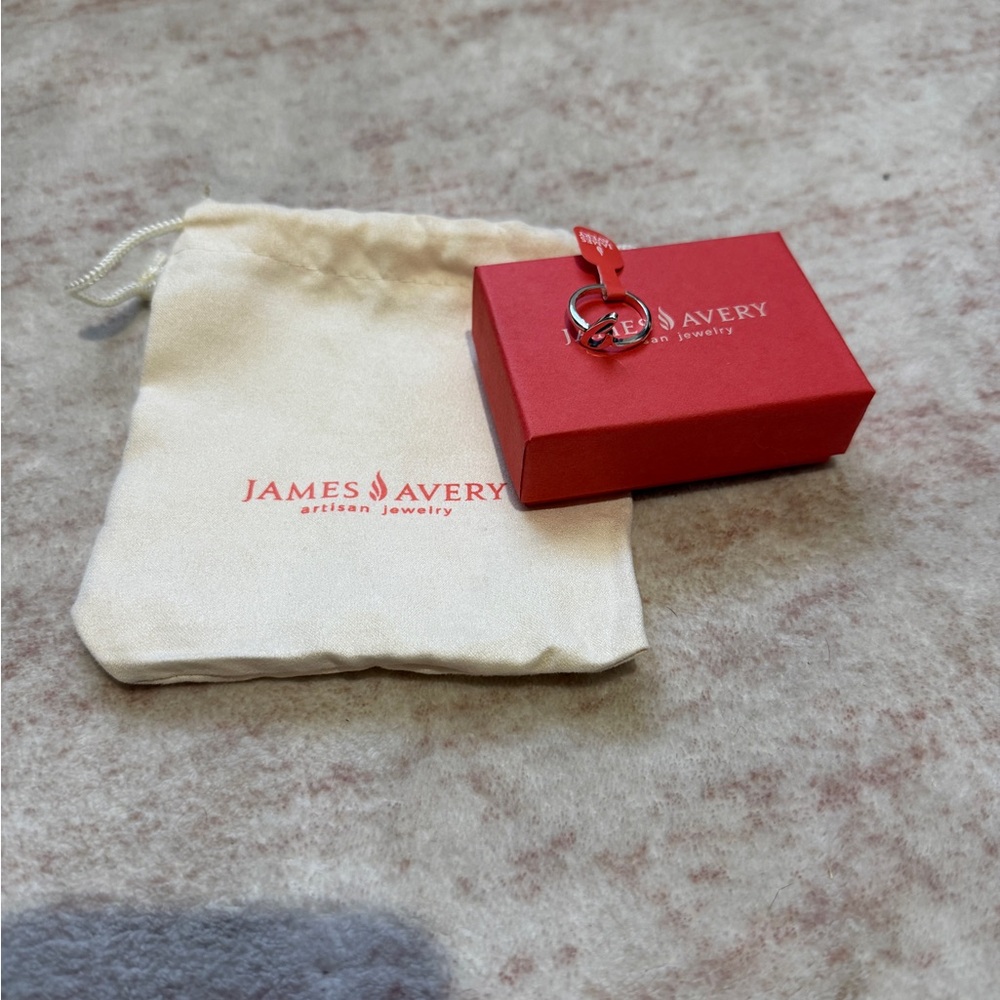 James Avery Silver Script Initial Ring - image 5